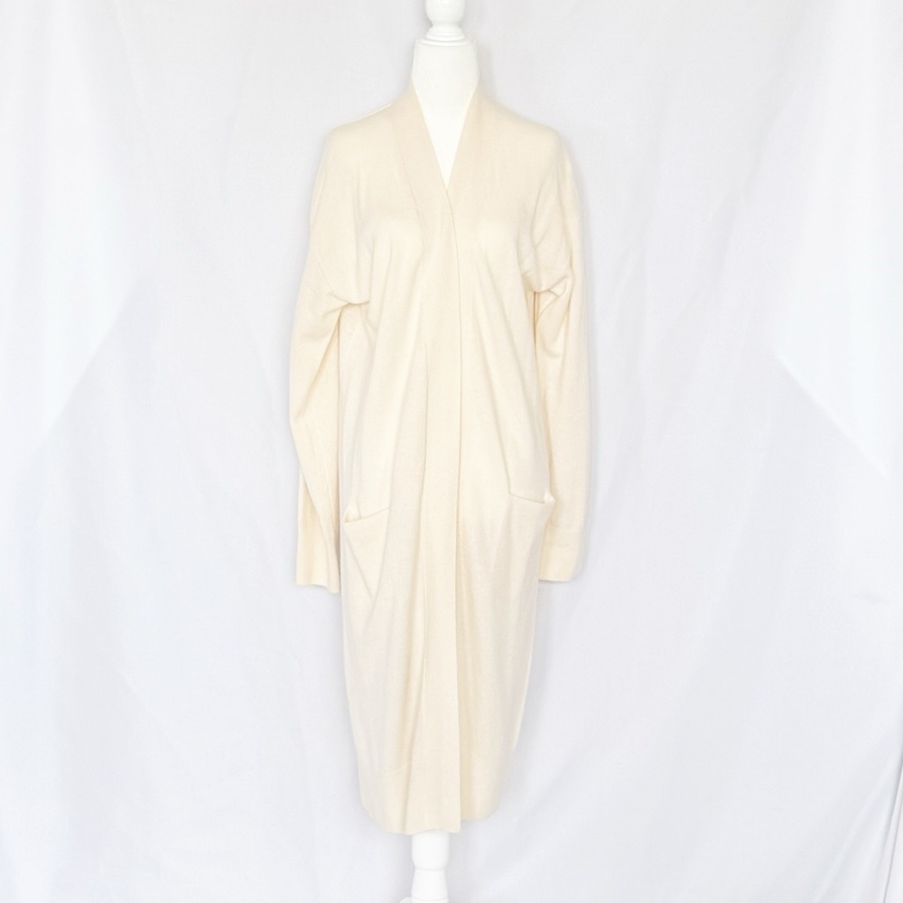 Nordstrom Long Open Front Wool & Cashmere Cardigan S - Picture 4 of 9